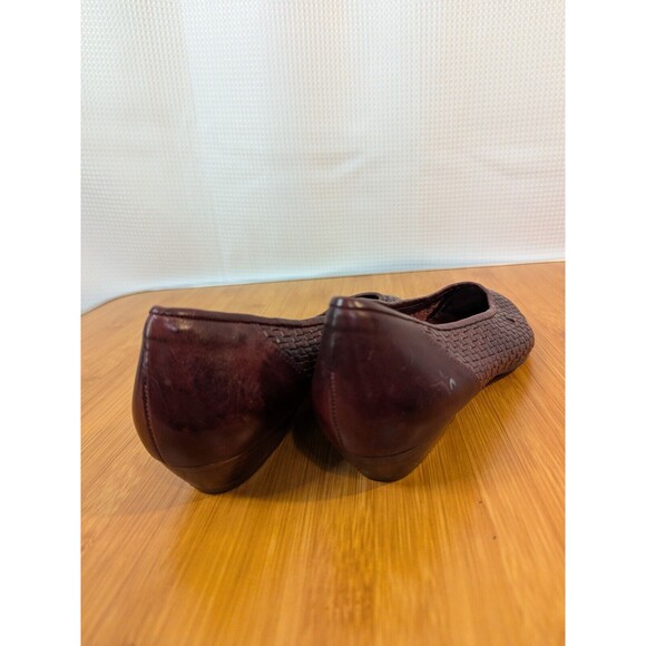 Vintage Etienne Aigner Ballet Flats Chestnut Maroon Leather 7.5 Narrow (P01) - Picture 3 of 8